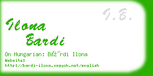 ilona bardi business card